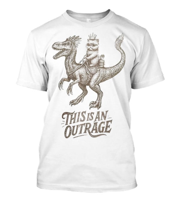 Donut And Mongo Dungeon This Is An Outrage Dinosaur Rider Adventure T-Shirt