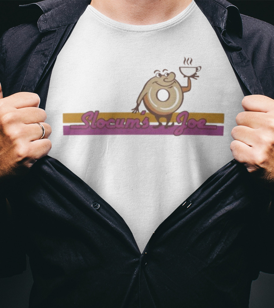 Fallout Slocum’s Joe Coffee Donut Character Graphic T-Shirt