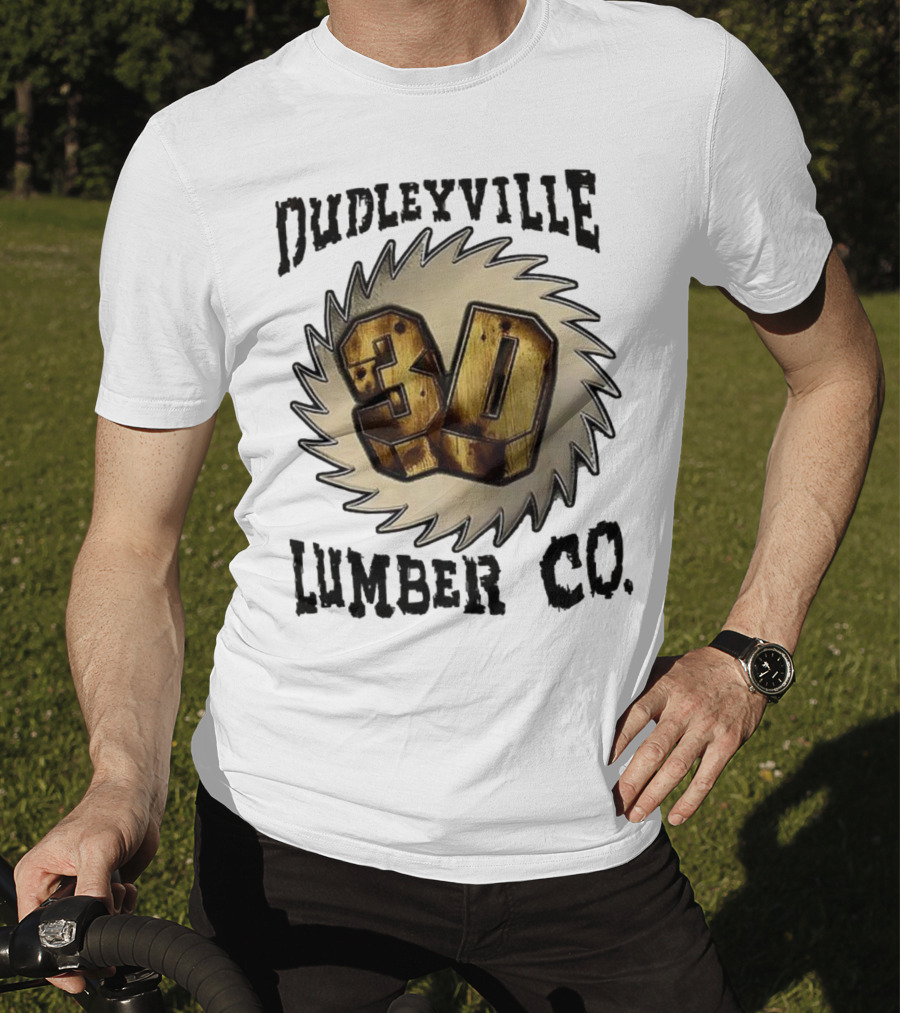 Dudleyville 3D Lumber Co Saw Blade Logo T-Shirt