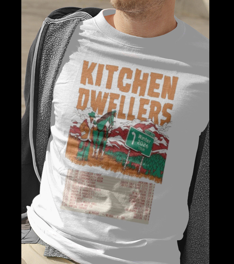 Kitchen Dwellers Winter Tour 2026 Exit 26 Music Venues And Dates T-Shirt