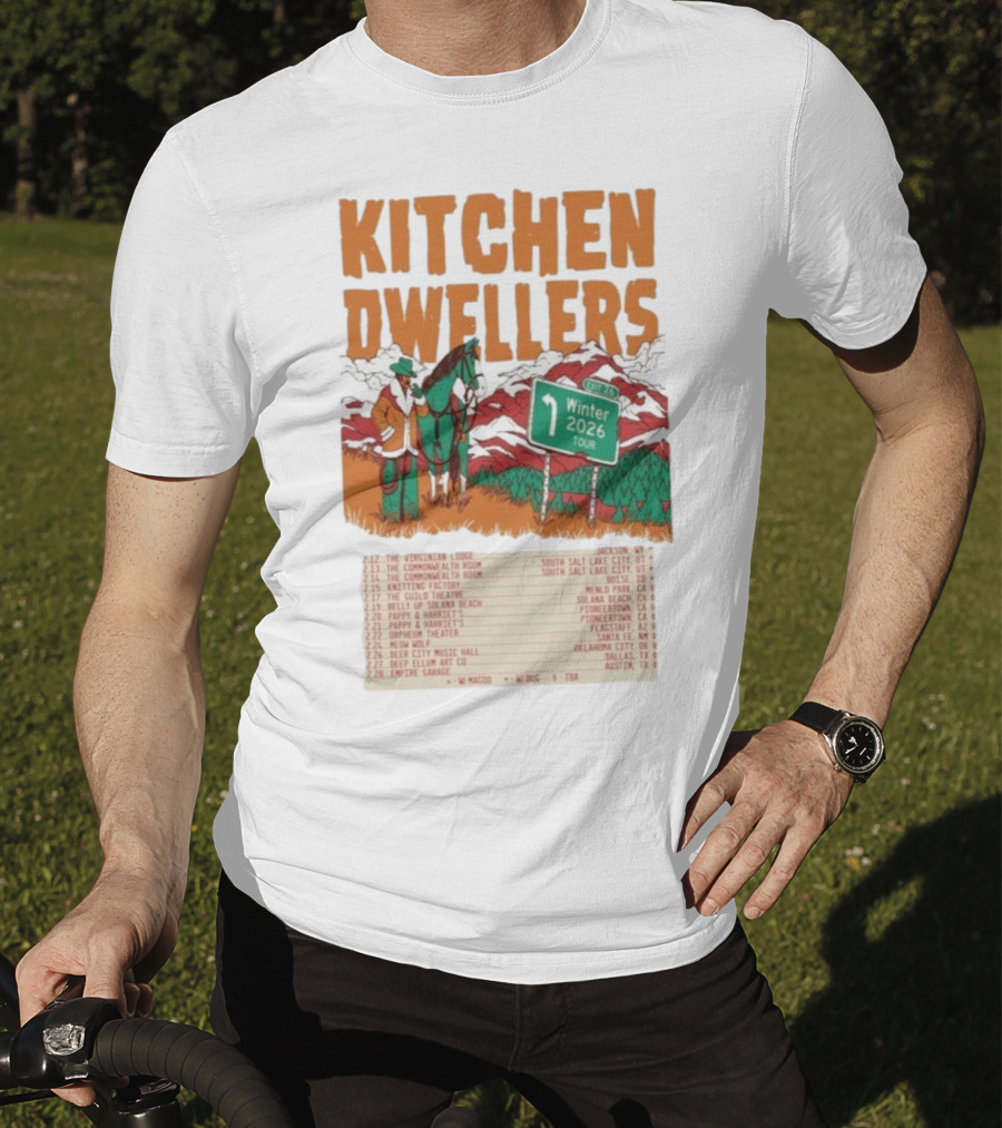 Kitchen Dwellers Winter Tour 2026 Exit 26 Music Venues And Dates T-Shirt