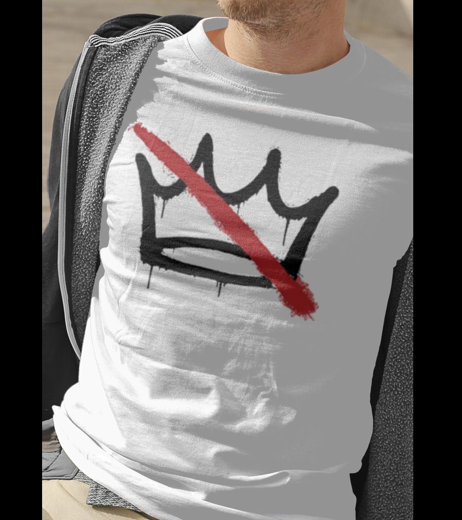 New No Kings In America Strikethrough Crown Symbol T-Shirt