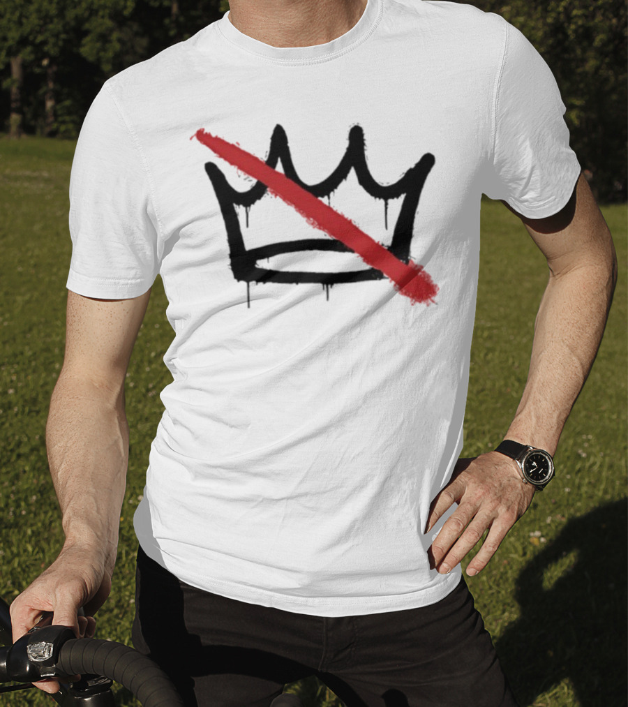 New No Kings In America Strikethrough Crown Symbol T-Shirt
