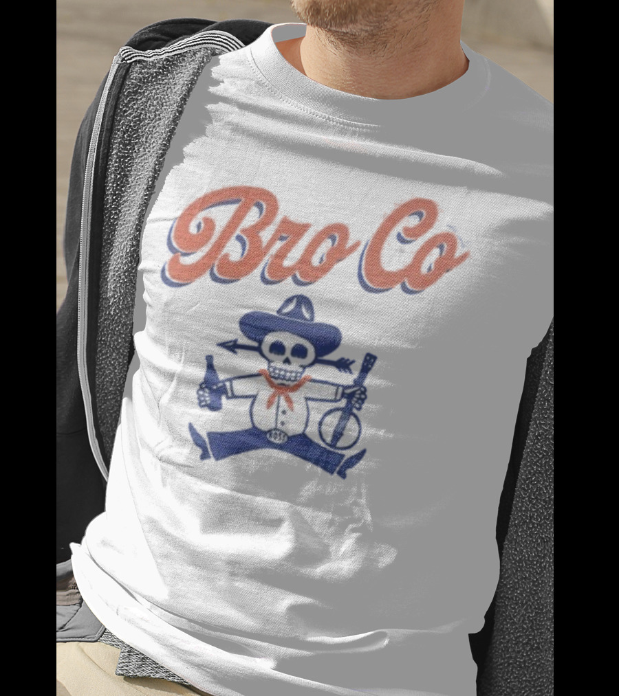Bro Co Skeleton Cowboy With Banjo And Bottle T-Shirt