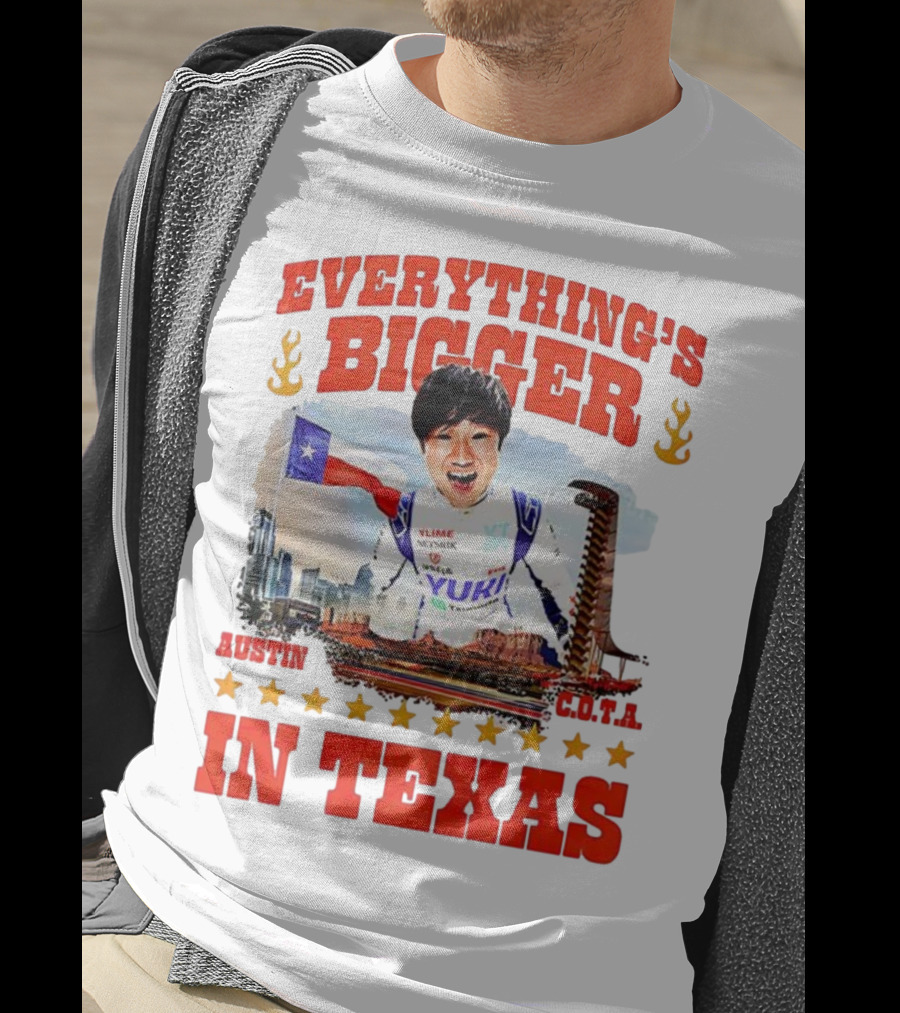 Tsunoda Yuki Everything's Bigger Austin COTA Texas T-Shirt
