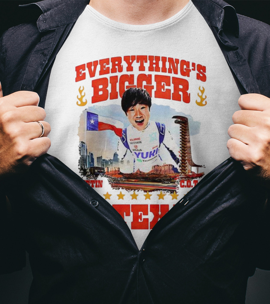 Tsunoda Yuki Everything's Bigger Austin COTA Texas T-Shirt