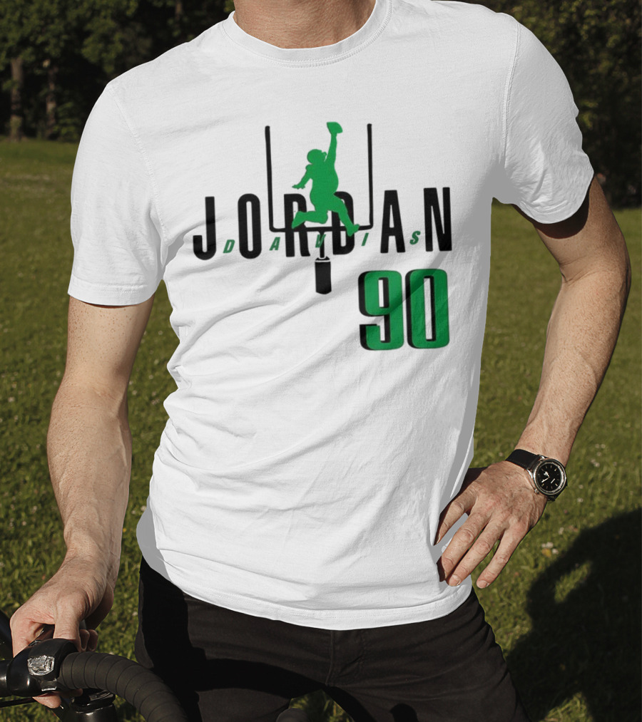 Jordan Davis Philadelphia Eagles Number 90 Air Player Silhouette T-Shirt