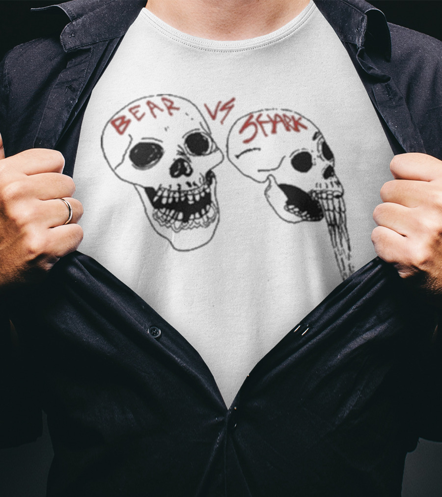 Bear Vs Shark Skulls Snow Cone Skull T-Shirt