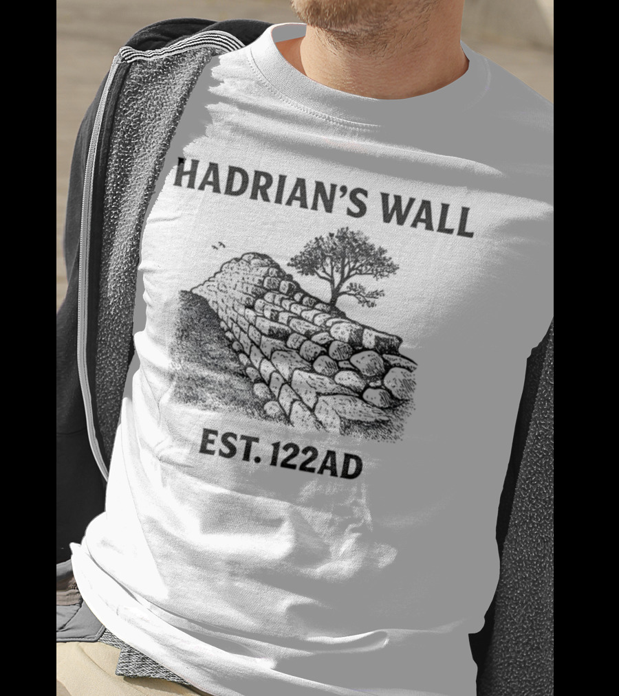 Hadrian's Wall Est 122AD Ancient Rome Historical Structure T-Shirt