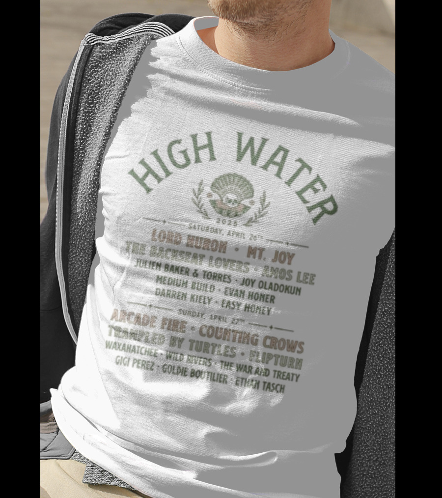 High Water Festival 2025 Clamskull Lineup Riverfront Park Headliners Band Of Horses Mt. Joy The Felice Brothers Shakey Graves Susto T-Shirt