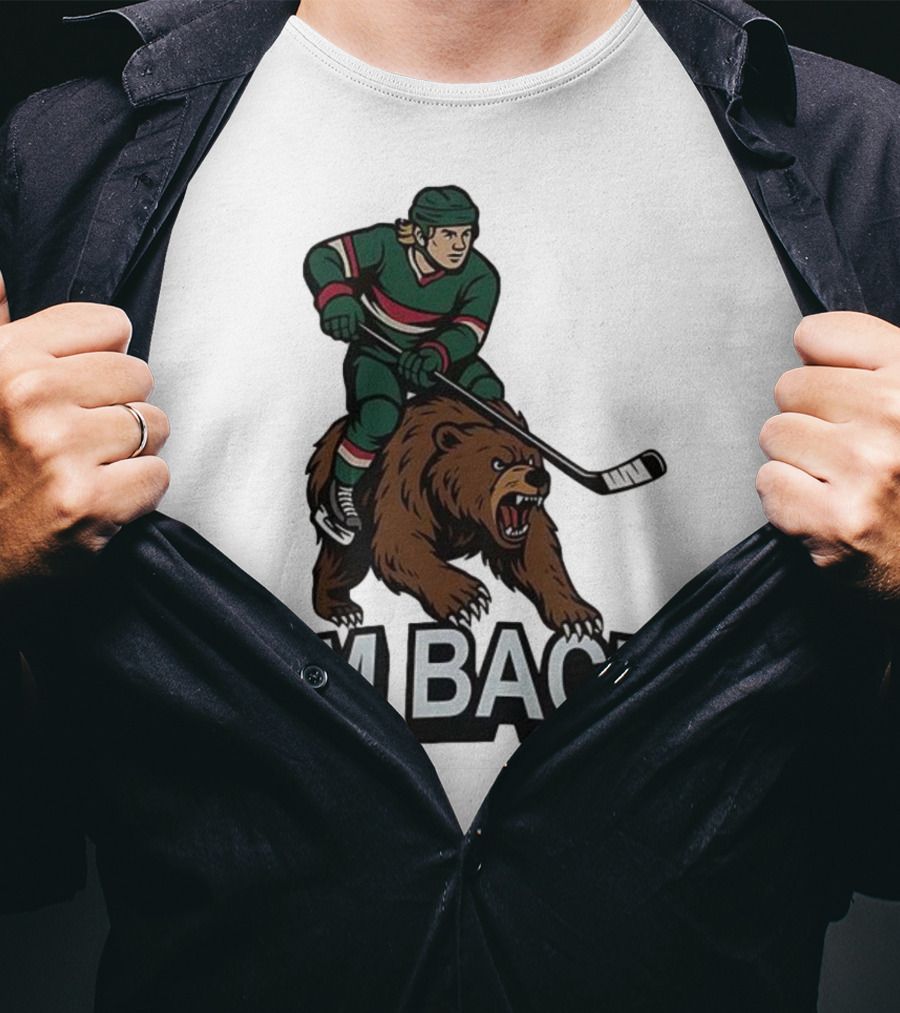 I'm Back Minnesota Wild NHL Bear Hockey Player Graphic T-Shirt