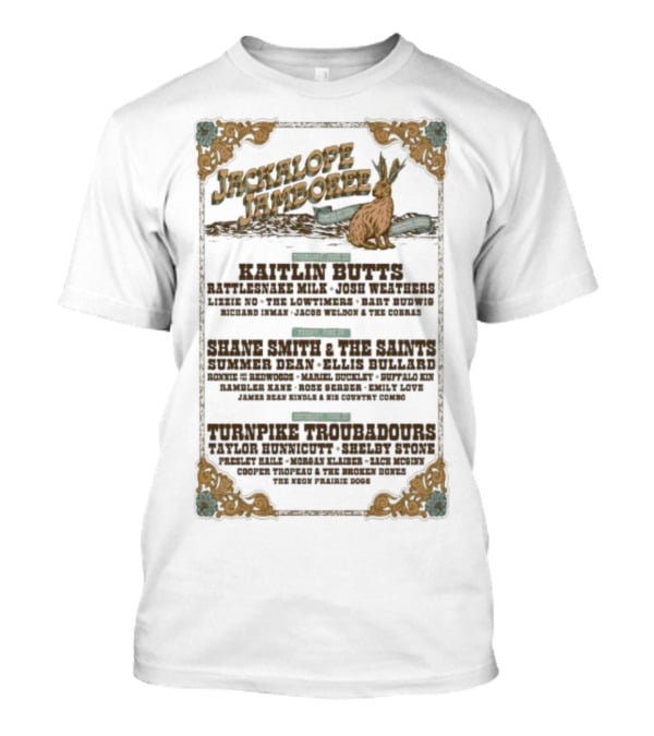 Jackalope Jamboree 2026 Pendleton Oregon American Aquarium Shane Smith Craig Morgan Lineup T-Shirt