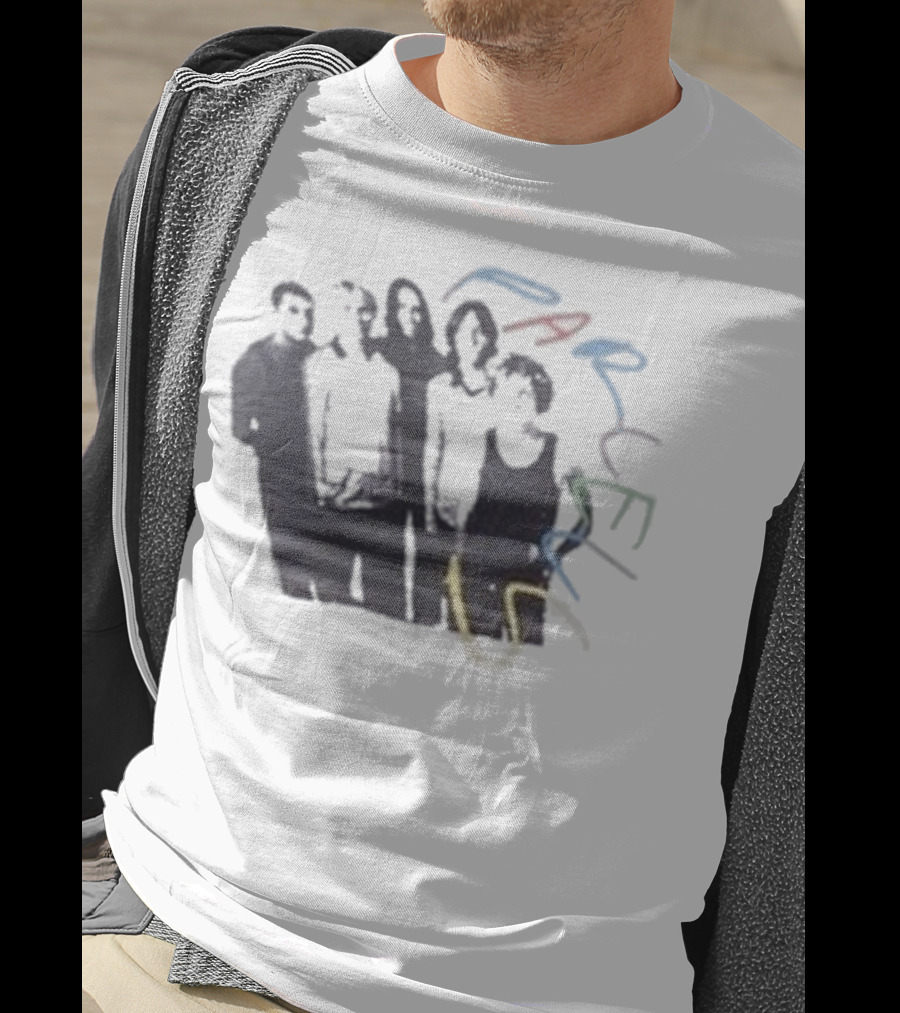 Parcels Scribble Band Silhouettes And Vibrant Abstract Lines T-Shirt