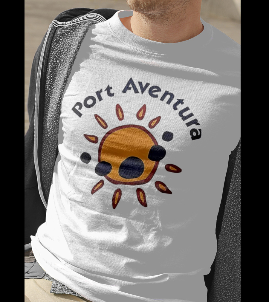Port Aventura Sunburst Logo Design T-Shirt