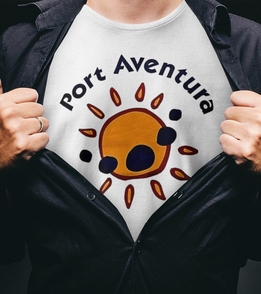 Port Aventura Sunburst Logo Design T-Shirt