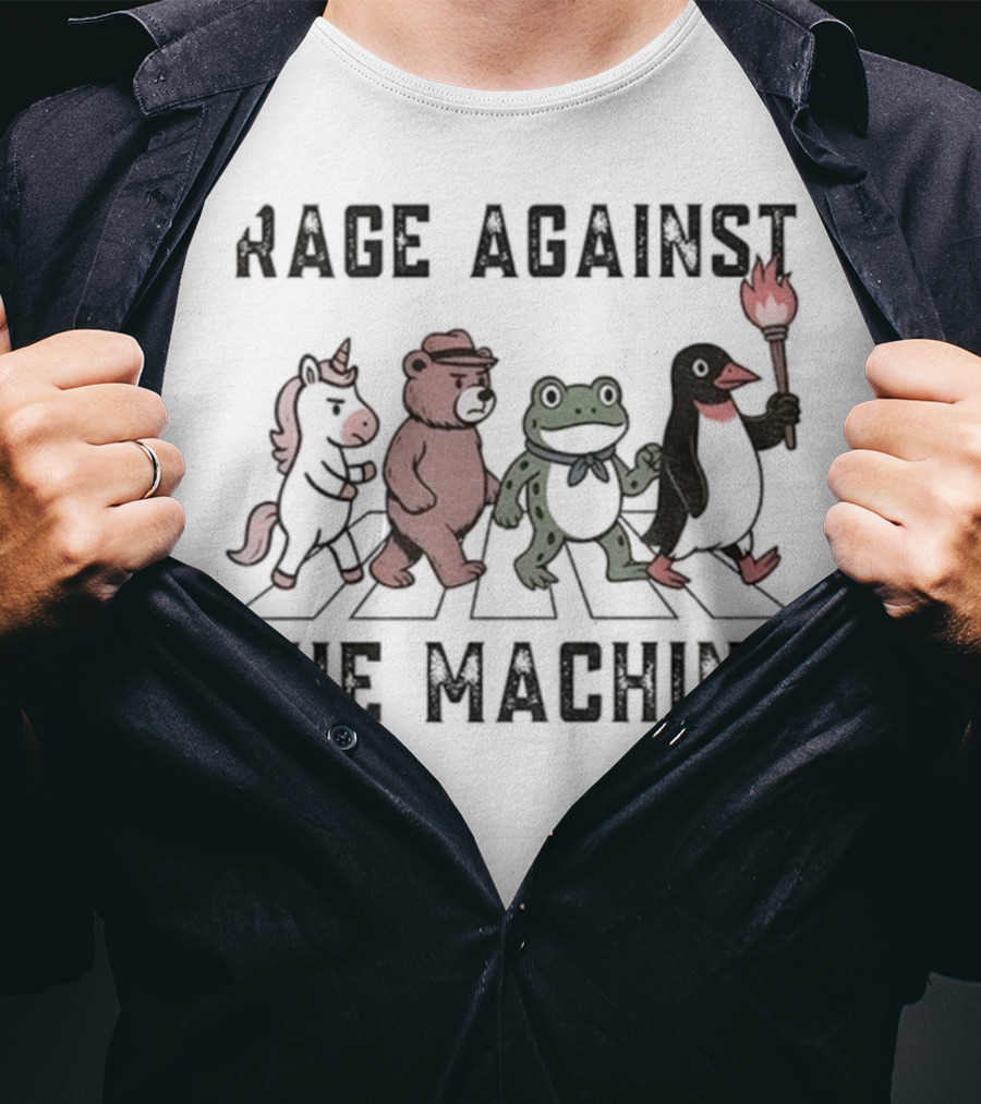 Rage Against The Machine Portland Frog Animal Walking Anti-ICE T-Shirt