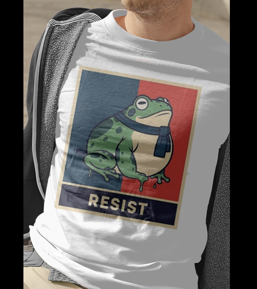 Portland Frog Protest Resist Activist Retro Style T-Shirt