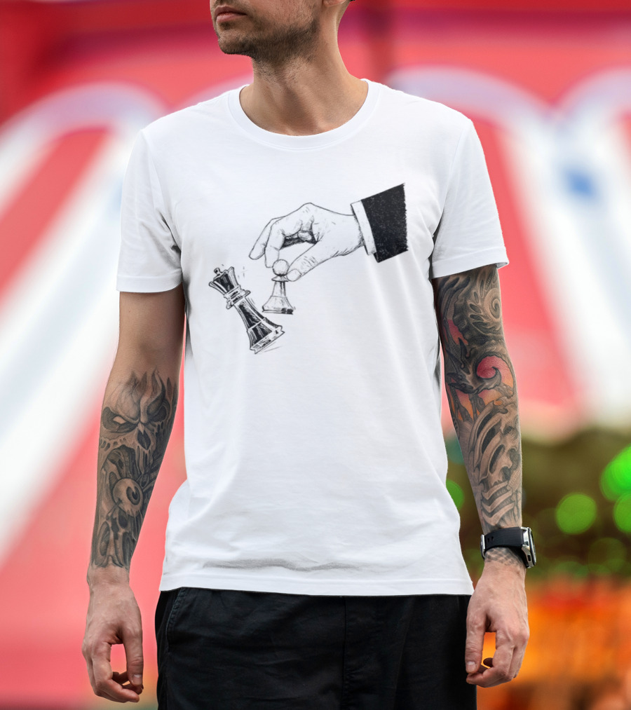 Protest Chess Pawn Topples King No Kings In America Bold Political Statement T-Shirt