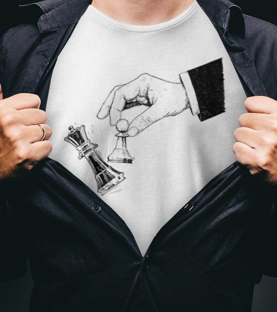 Protest Chess Pawn Topples King No Kings In America Bold Political Statement T-Shirt