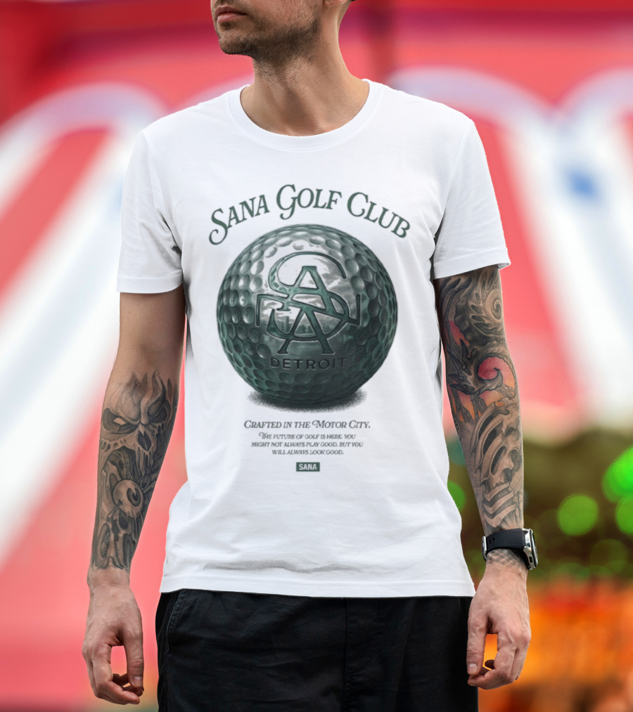 Sana Golf Club Detroit Crafted In The Motor City T-Shirt