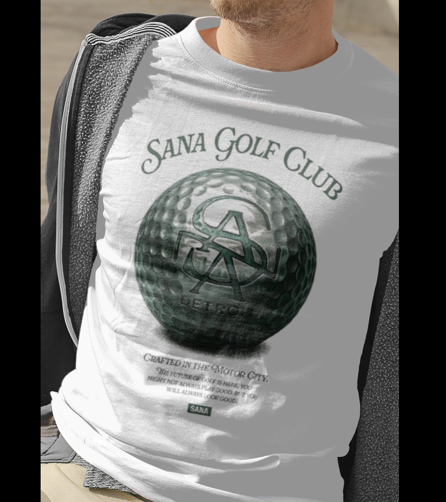 Sana Golf Club Detroit Crafted In The Motor City T-Shirt
