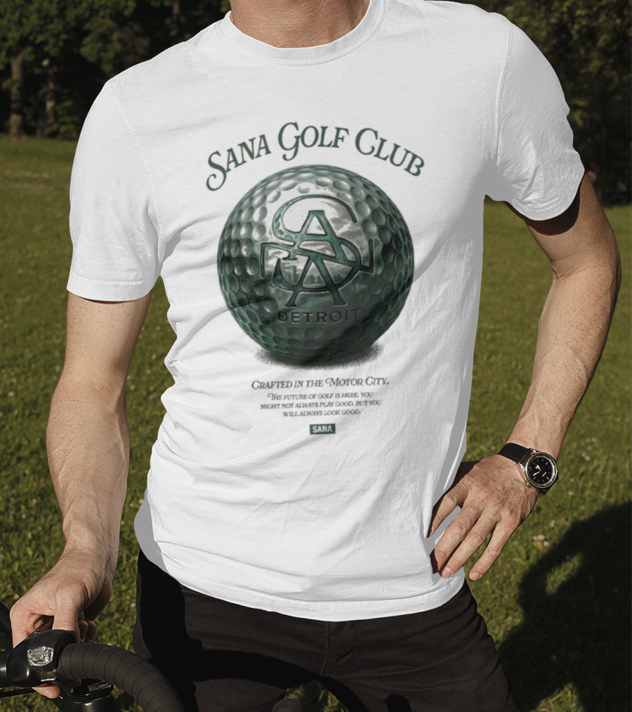Sana Golf Club Detroit Crafted In The Motor City T-Shirt