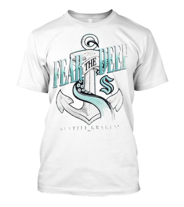 Fear The Deep Seattle Kraken Vintage Anchor 2021 T-Shirt