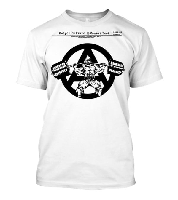 Sniper Culture Combat Rock Powerlifting Circle T-Shirt