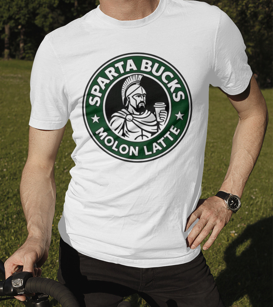 Sparta Bucks Molon Latte Roman Warrior Coffee T-Shirt