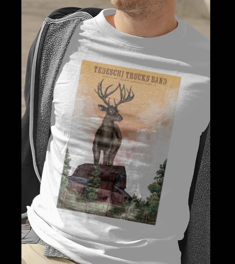 Tedeschi Trucks Band October 15 2025 FirstBank Amphitheater Franklin TN Deer On Barn T-Shirt