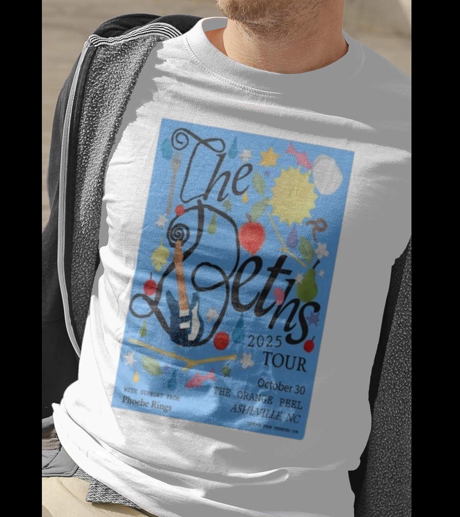 The Beths Tour 2025 The Orange Peel Asheville NC October 30 With Phoebe Rings T-Shirt