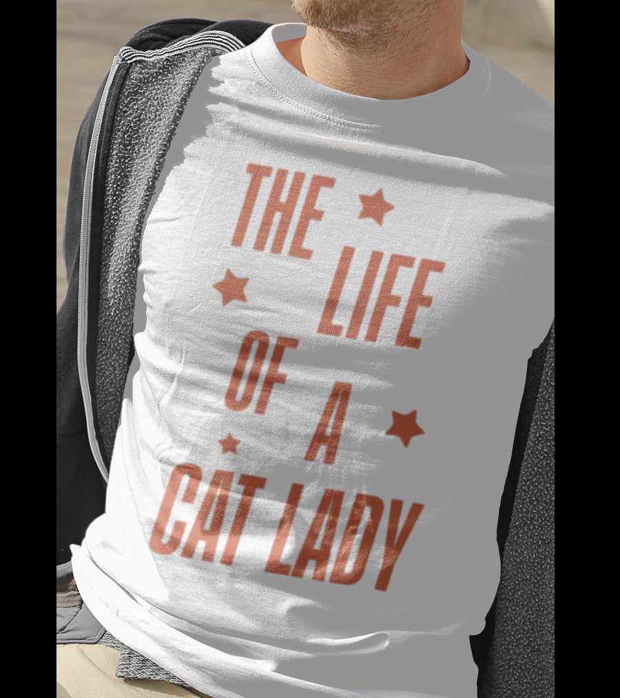 The Life Of A Cat Lady Stars T-Shirt