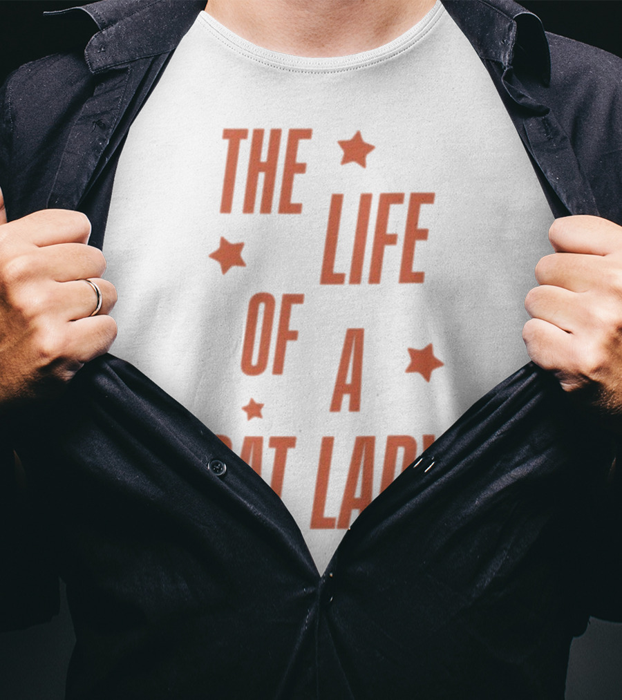 The Life Of A Cat Lady Stars T-Shirt