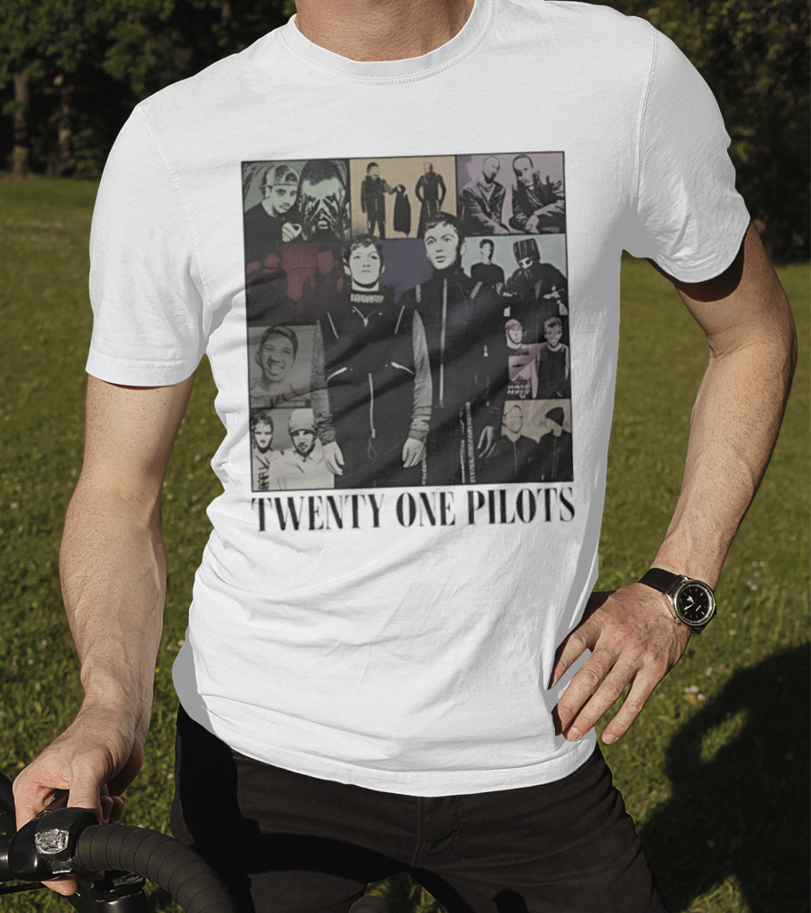 Twenty One Pilots Clancy Eras Tour 2025 Band Members Collage T-Shirt