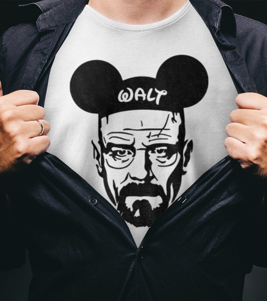 Walter White Mickey Mouse Breaking Bad Disney Meme T-Shirt