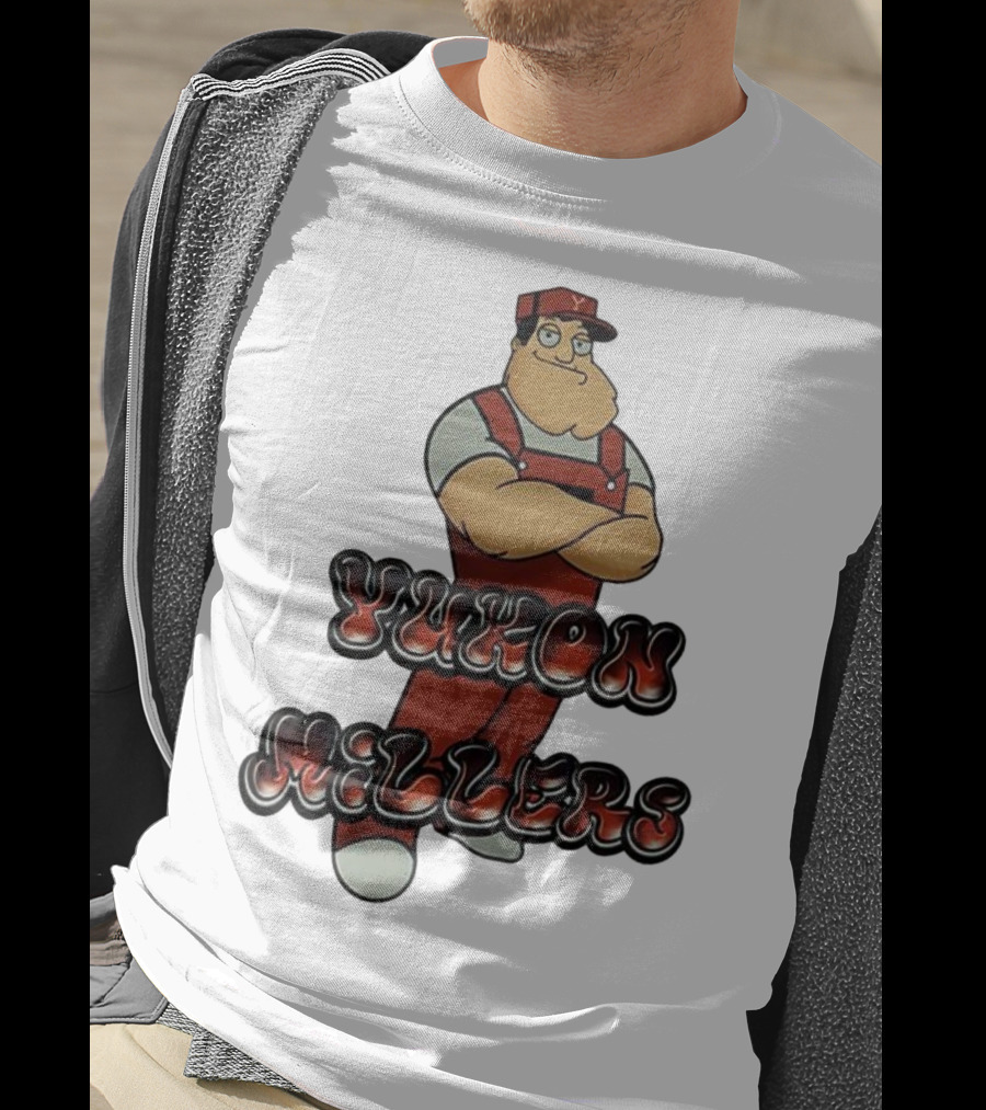 Yukon Millers Overalls Red Cartoon Character T-Shirt