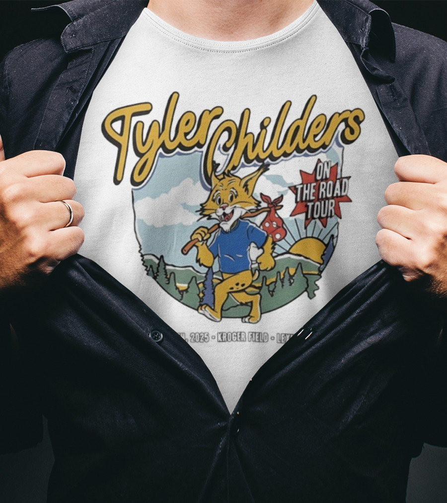 Tyler Childers Wildcat On The Road Tour Forest Sunrise Scene T-Shirt