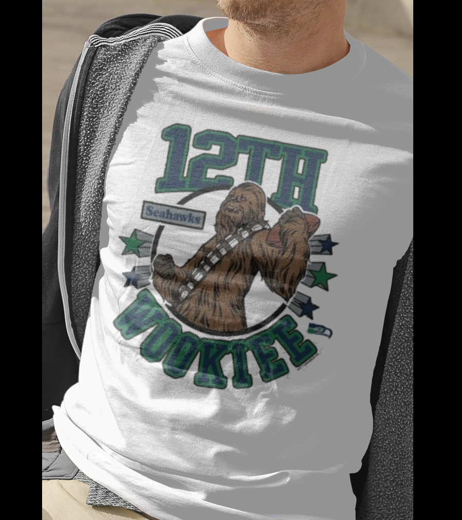 12TH Wookiee Chewbacca Seahawks Star Wars NFL Crossover T-Shirt