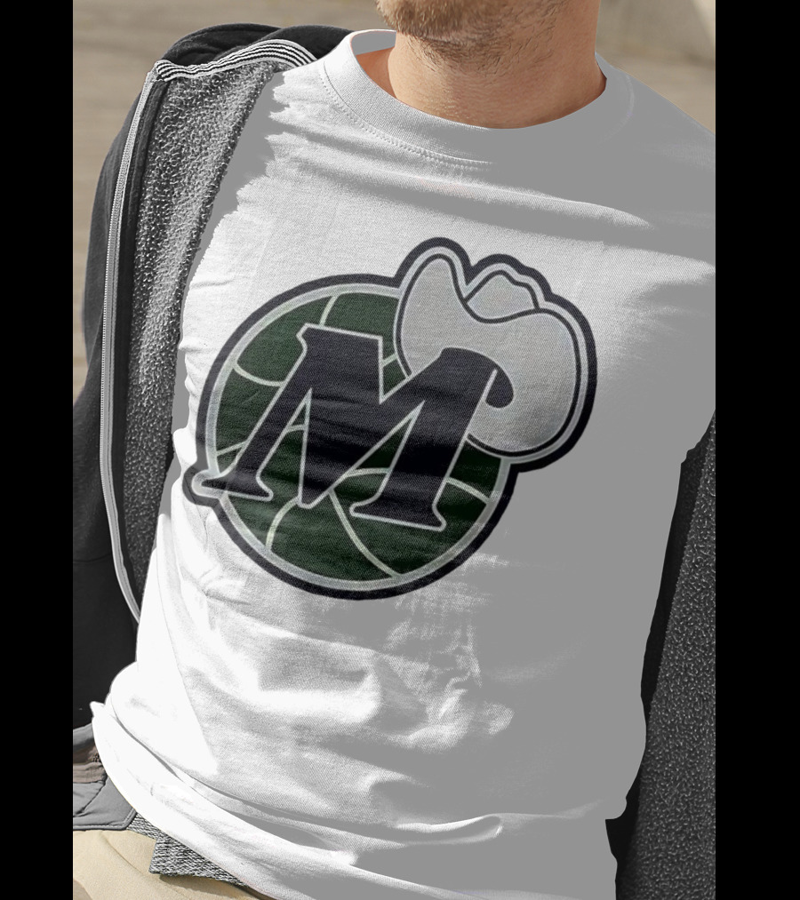 Dallas Mavericks M With Cowboy Hat And Basketball Icon T-Shirt