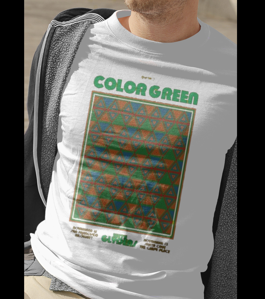 Color Green California November 12-13 2025 Pyramid Patterns T-Shirt