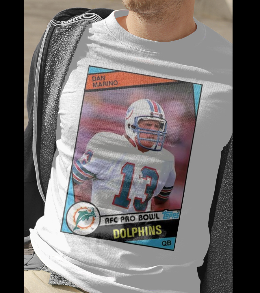 Dan Marino Miami Dolphins AFC Pro Bowl Quarterback Topps Trading Card T-Shirt