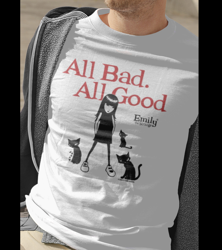 All Bad All Good Emily The Strange Cats T-Shirt