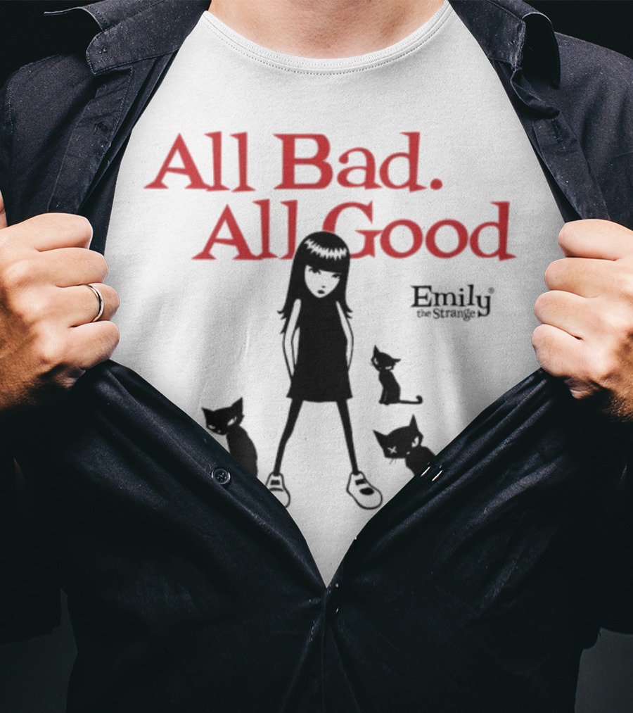 All Bad All Good Emily The Strange Cats T-Shirt