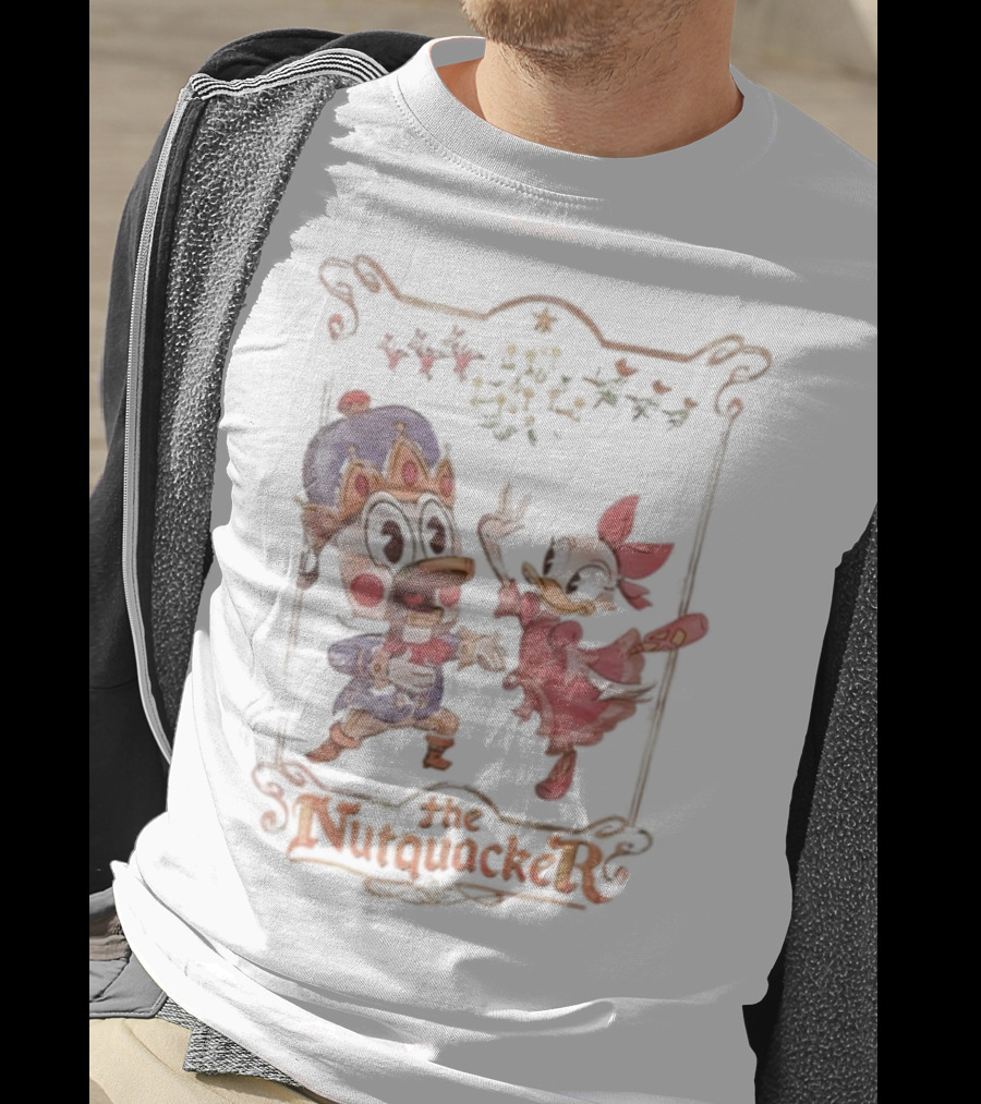 Donald And Daisy Christmas Nutcracker Dance Under Mistletoe T-Shirt