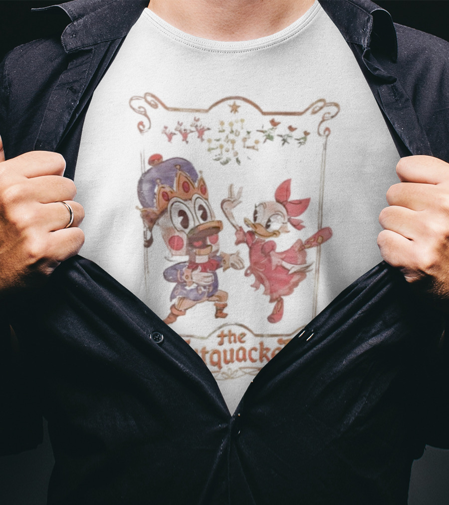 Donald And Daisy Christmas Nutcracker Dance Under Mistletoe T-Shirt