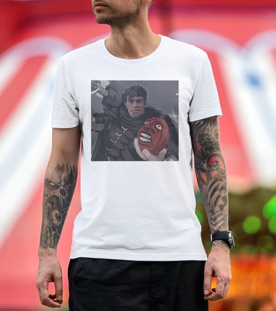 Berserk Guts Willem Dafoe Meme Crossover T-Shirt