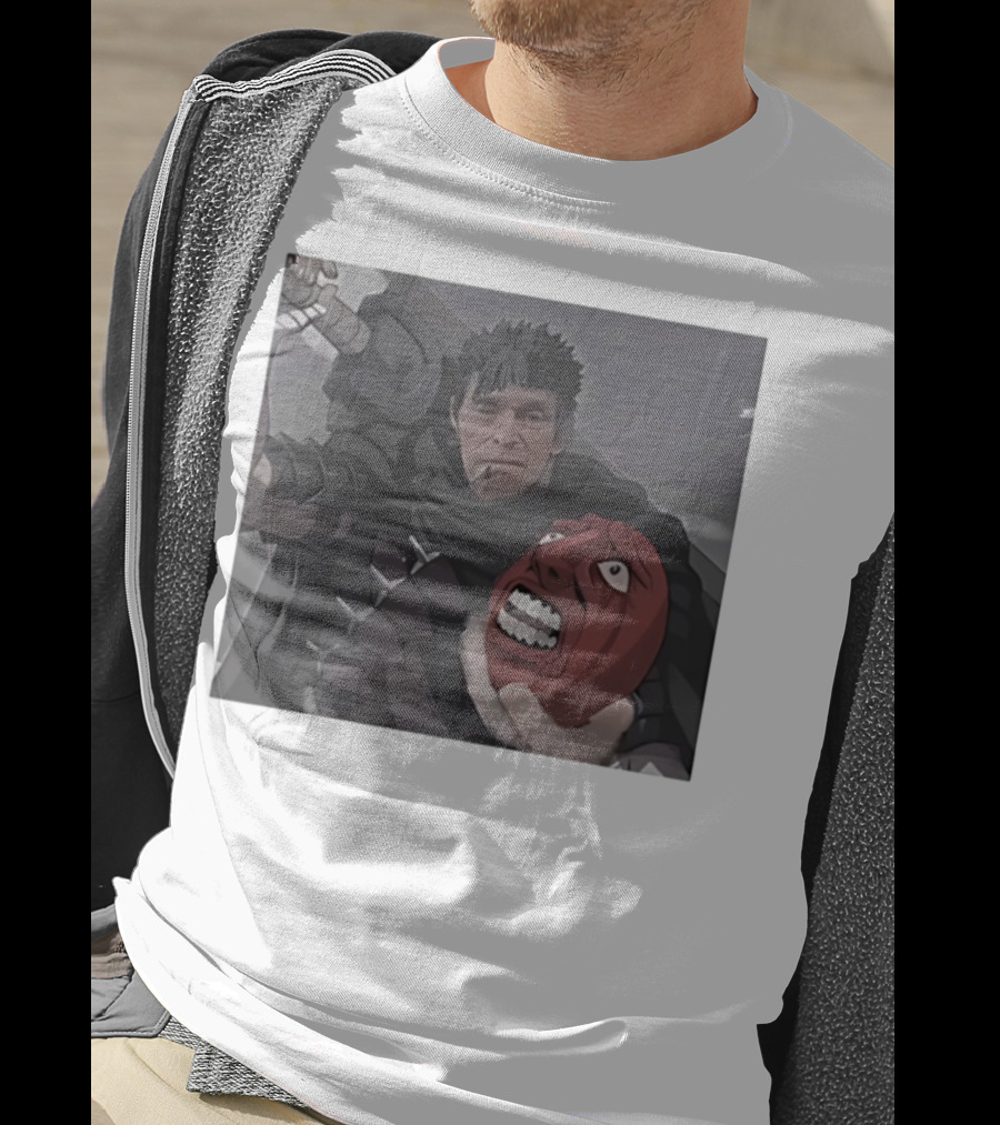 Berserk Guts Willem Dafoe Meme Crossover T-Shirt