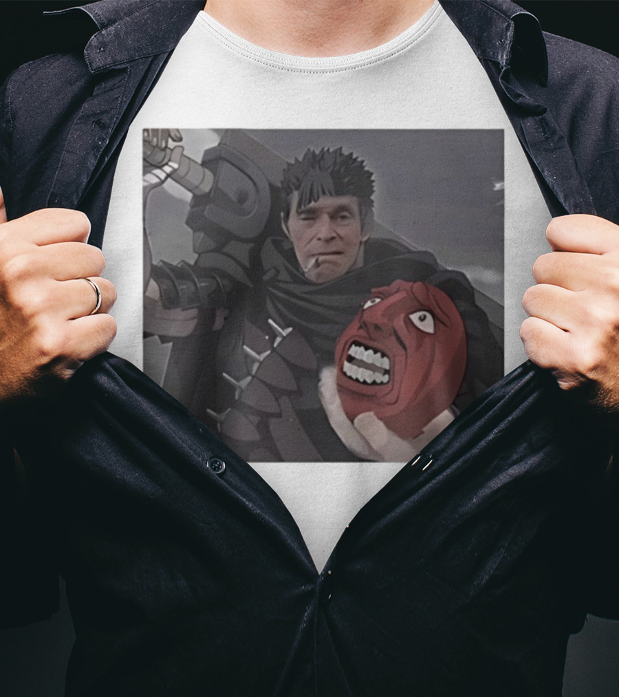 Berserk Guts Willem Dafoe Meme Crossover T-Shirt