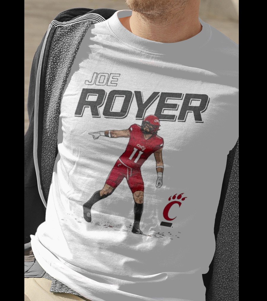 Joe Royer Cincinnati Bearcats Football Cincy Bearcat Claw Logo T-Shirt