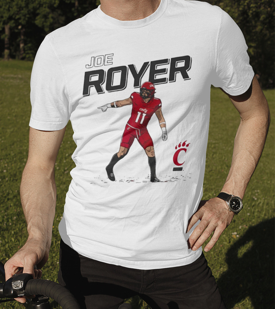 Joe Royer Cincinnati Bearcats Football Cincy Bearcat Claw Logo T-Shirt